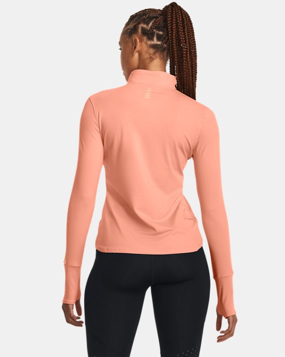 UA Qualifier Run Shirt mit ½ Zip für Damen, Pink, pdpMainDesktop image number 1